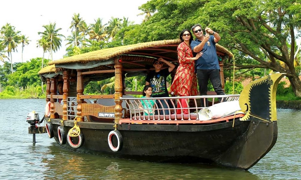 Shikara boat on Kerala backwaters